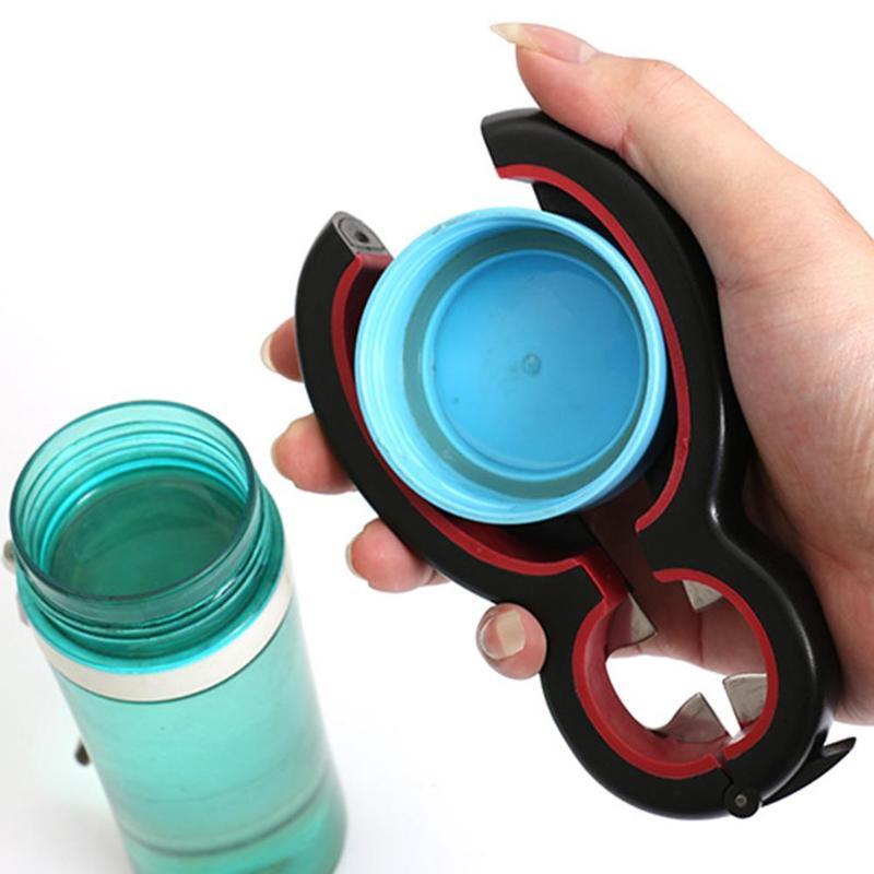 6 in 1 Multi Function Can Beer Bottle Opener All in One Jar Gripper Can Beer Lid Twist Off Jar Wine Opener Claw