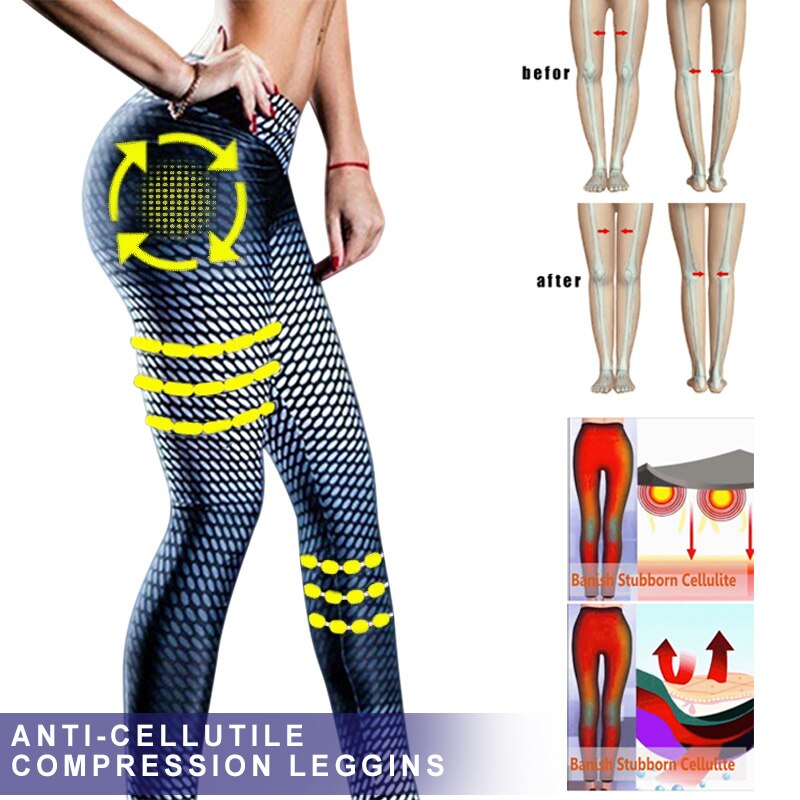 New arrival Women Anti-Cellulite Compression Slim Leggings Gym Yoga